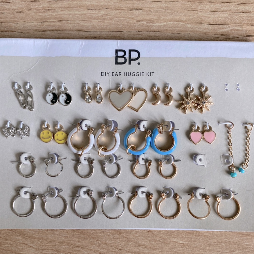 DIY Customizable BP Huggies Charm Hoop Earrings - Picture 3 of 3